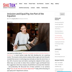 Inclusion and Equal Pay are part of the Equation