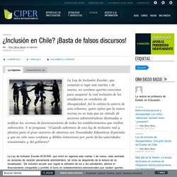 ¿Inclusión en Chile? ¡Basta de falsos discursos!