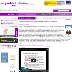 La inclusión digital de hombres y mujeres en España