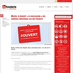 Appel à projet « e-inclusion » du Conseil Régional Ile-de-France