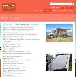 Casuarina Motorhome Standard Inclusions - Horizon Motorhomes