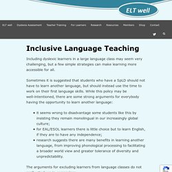 Inclusive Language Teaching – ELT well