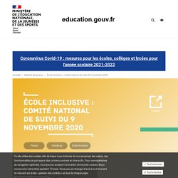 École inclusive : comité national de suivi du 9 novembre
