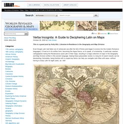 Worlds Revealed: Geography & Maps at The Library Of Congress