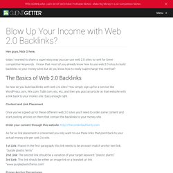 Blow Up Your Income with Web 2.0 Backlinks?