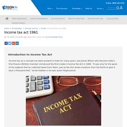 Income Tax Act 1961: Income Tax Laws & Deductions in India under Income Tax Act