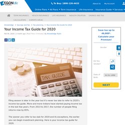Income Tax Filing Guide for 2019-20 - Aegon Life