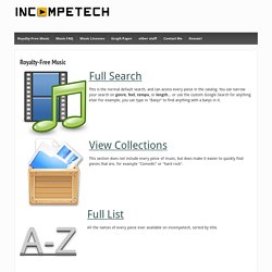 Incompetech: Royalty-Free Music