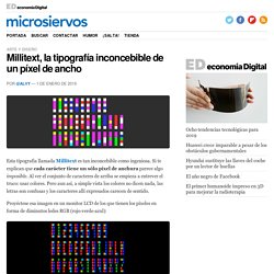 Millitext, la tipografía inconcebible de un píxel de ancho