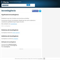 Incontingência - Dicionário Online de Português