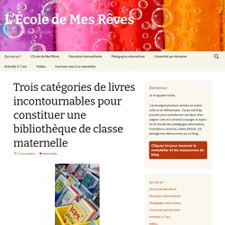 Trois catégories de livres incontournables pour constituer une bibliothèque de classe maternelle