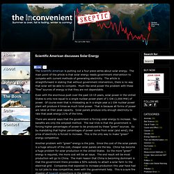 The Inconvenient Skeptic » Scientific American discusses Solar Energy