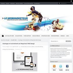 Avantages et Inconvénients du Responsive Web Design