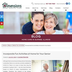 Incorporate Fun Activities at Home for Your Senior