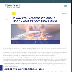 10 WAYS TO INCORPORATE MOBILE TECHNOLOGY IN YOUR TRADE SHOW