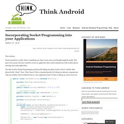 Incorporating Socket Programming into your Applications « Think Android