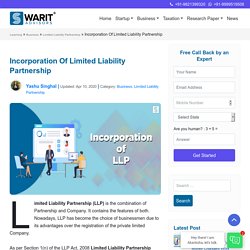 Incorporation Of LLP (Limited Liability Partnership) - Swarit Advisors