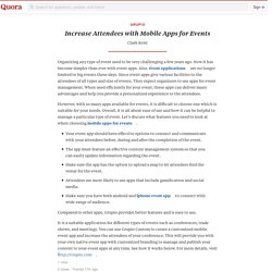 Increase Attendees with Mobile Apps for Events