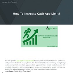 Increase Cash App Limit