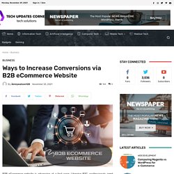 Ways to Increase Conversions via B2B eCommerce Website