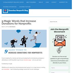 9 Magic Words that Increase Donations for Nonprofits