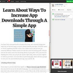 Learn About Ways To Increase App Downloads Through A Simple App