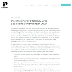 Increase Energy Efficiency with Eco-Friendly Plumbing in 2020 — Plumber in Peoria IL - Paluska Plumbing