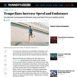 Tempo Runs Increase Speed and Endurance