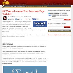 20 Ways to Increase Your Facebook Page Visibility