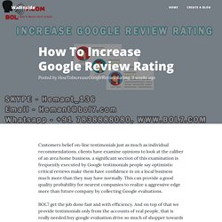 How To Increase Google Review Rating