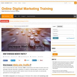 How to increase website traffic ?