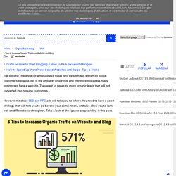 6 Tips to Increase Organic Traffic on Website and Blog