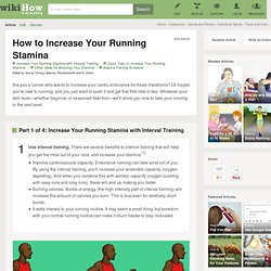 4 Ways to Increase Your Running Stamina