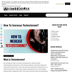 How To Increase Testosterone? – Article Block