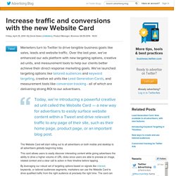 Increase traffic and conversions with the new Website Card
