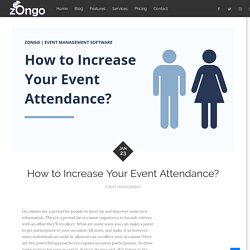 How to Increase Your Event Attendance?