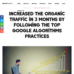 Increased the organic traffic in 3 months by following the top Google Algorithms practices