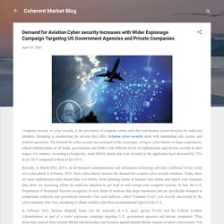 Demand for Aviation Cyber security Increases with Wider Espionage Campaign Targeting US Government Agencies and Private Companies
