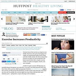 Robert Pozen: Exercise Increases Productivity