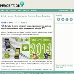 Increasing Demand of Android Game Development in 2014