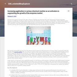 Increasing application in various chemical reaction as an activators is augmenting the growth of the enzymes market