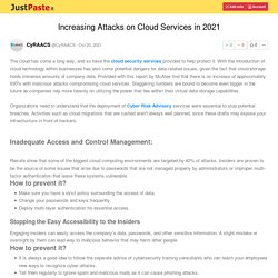 Increasing Attacks on Cloud Services in 2021