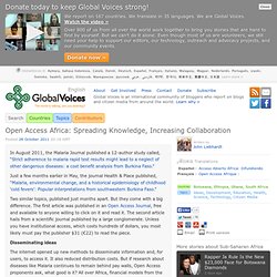 Open Access Africa: Spreading Knowledge, Increasing Collaboration