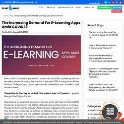 The Increasing Demand For E-Learning Apps Amid COVID 19