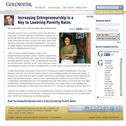 Increasing Entrepreneurship is a Key to Lowering Poverty Rates