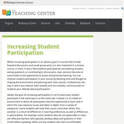 Increasing Student Participation