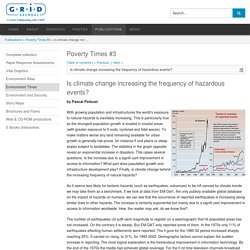 Is climate change increasing the frequency of hazardous events?