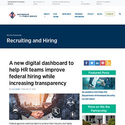 Olivier - A new digital dashboard to help HR teams improve federal hiring while increasing transparency