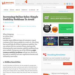 Increasing Online Sales: Simple Usability Problems To Avoid - Smashing Magazine