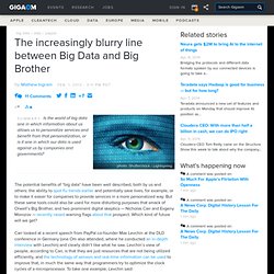 The increasingly blurry line between Big Data and Big Brother
